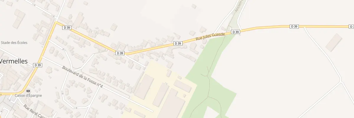 Plan du 33 Rue Jules Guesde à Vermelles