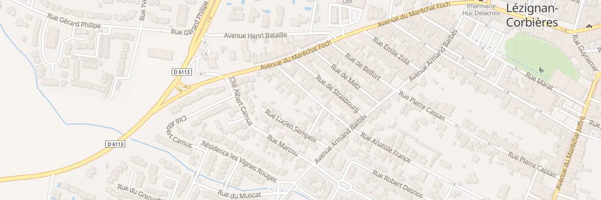 Plan du 14 Rue de Mulhouse à Lézignan-Corbières