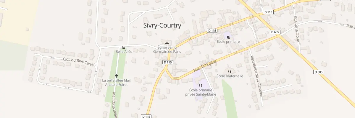 Plan du 2 Pl de l’Eglise à Sivry-Courtry