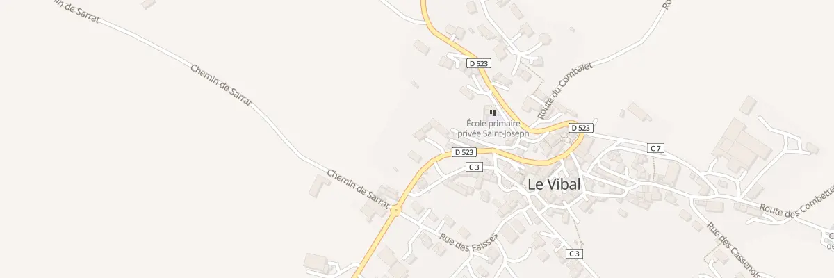 Plan du 5011 Le Vibal au Vibal
