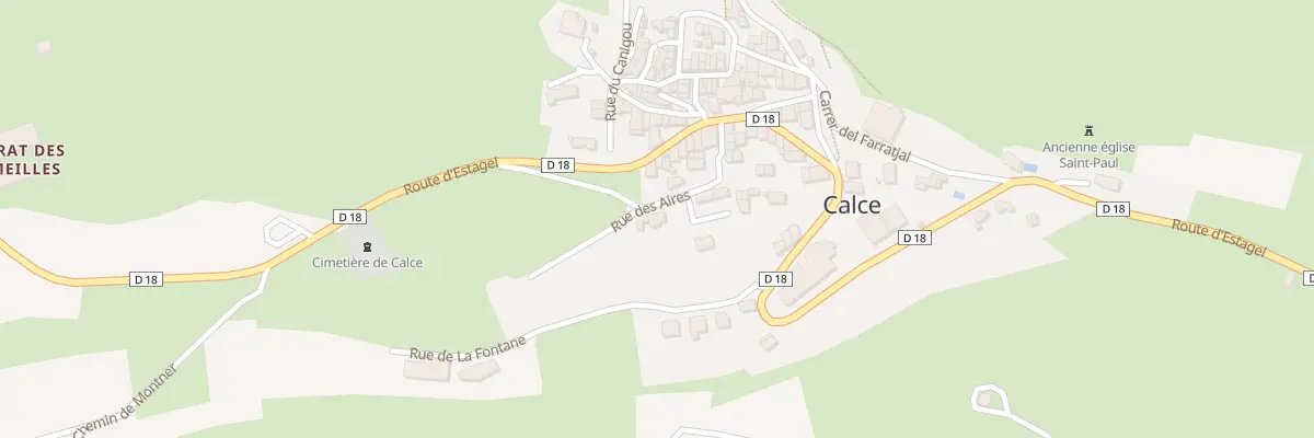 Plan de Las Aires à Calce