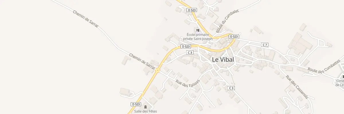 Plan du 5012 Le Vibal au Vibal