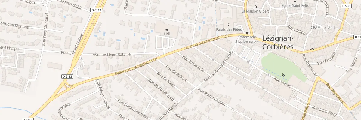 Plan du 4 Rue Emile Zola à Lézignan-Corbières