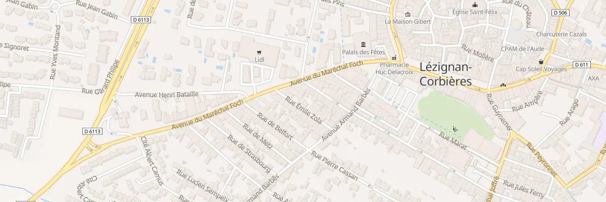 Plan du 11 Rue Emile Zola à Lézignan-Corbières