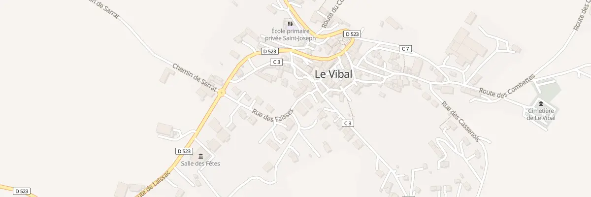 Plan du 5062 Le Vibal au Vibal
