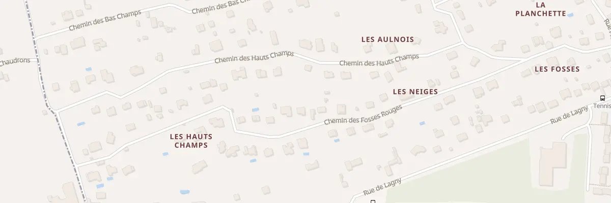 Plan du 47 Che des Fosses Rouges à Chessy