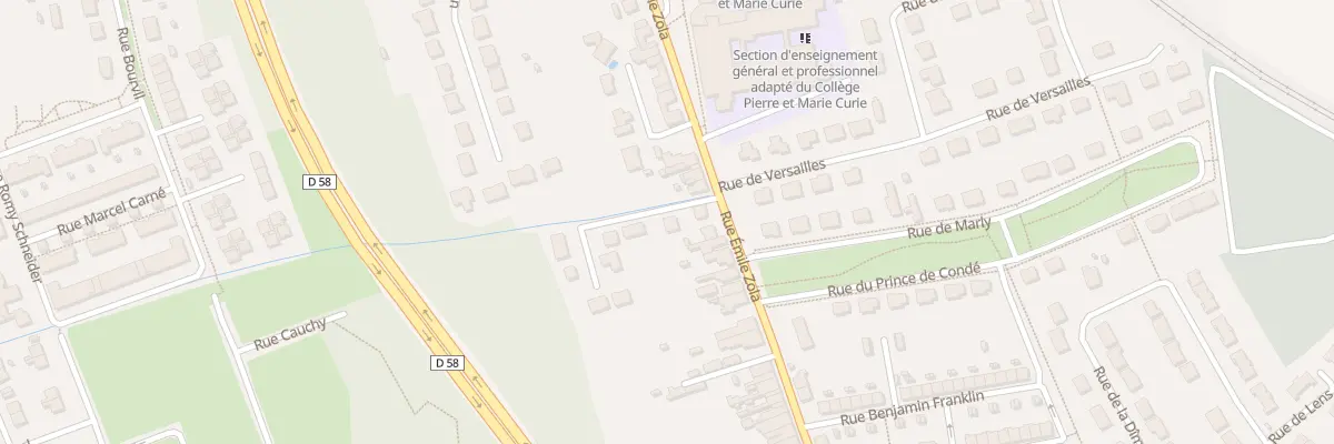 Plan du 1 Res Jean Huchez Rue Emile Zola à Liévin