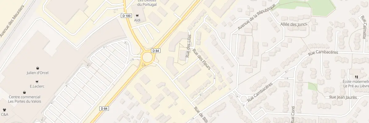 Plan du 1 Rue des Lilas au Plessis-Belleville