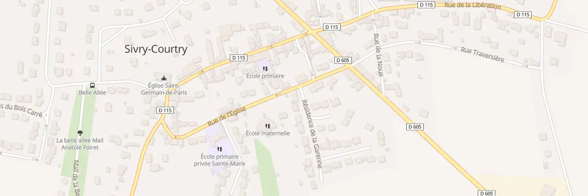 Plan du 1 Res de la Garenne à Sivry-Courtry