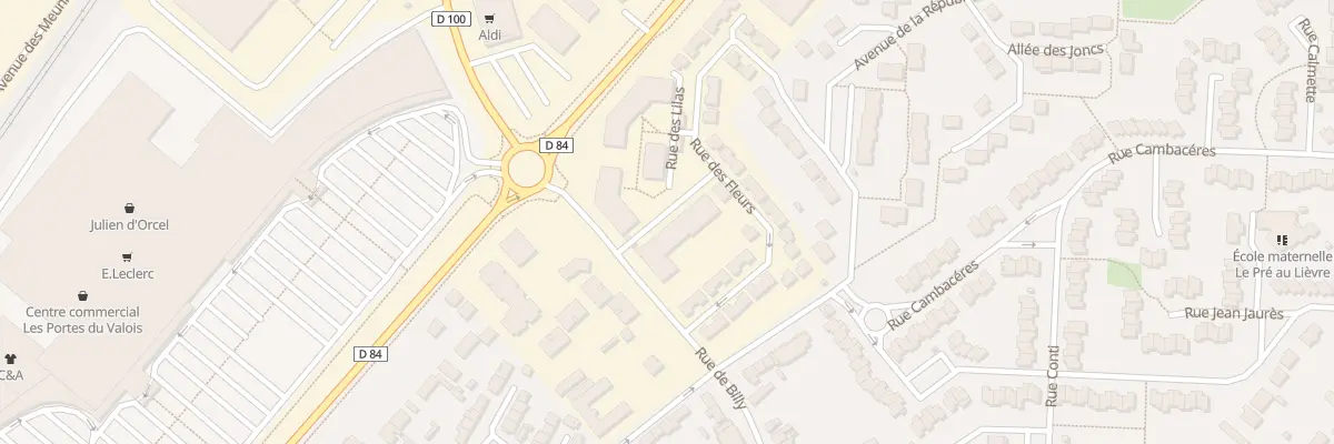 Plan du 1 Rue des Mimosas au Plessis-Belleville