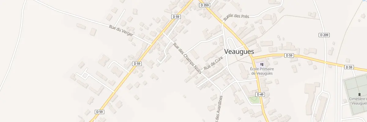 Plan du 15 Rue des Champs Noirs à Veaugues