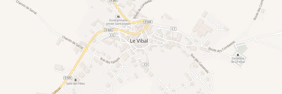 Plan du 5042 Le Vibal au Vibal