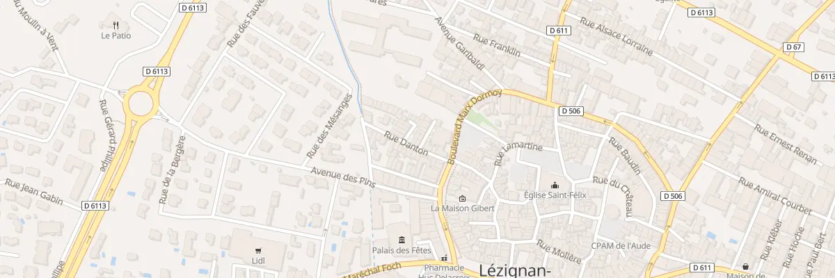 Plan du 10 Rue Danton à Lézignan-Corbières