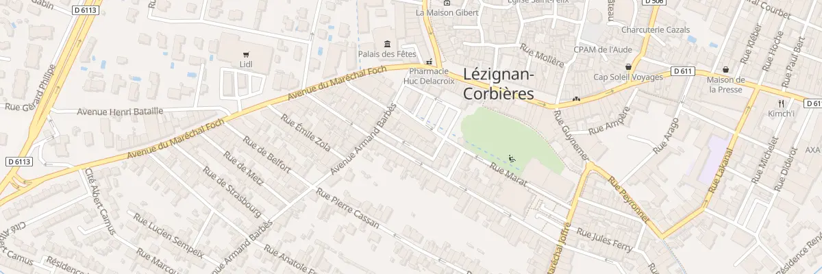 Plan du 9 Rue des Vosges à Lézignan-Corbières