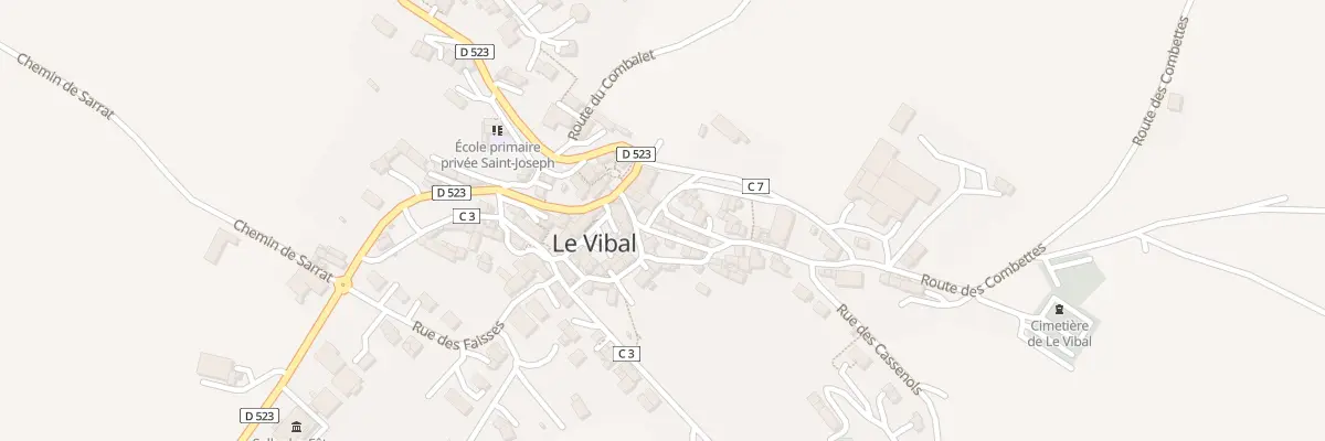Plan du 5029 Le Vibal au Vibal