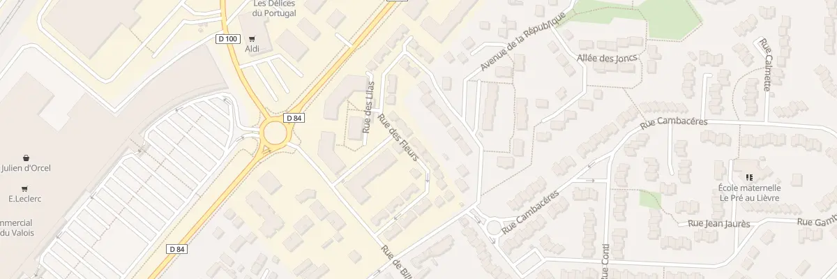 Plan du 28 Rue des Fleurs au Plessis-Belleville