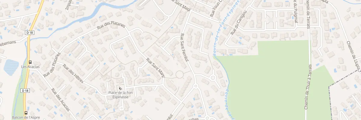 Plan du 14 Rue Sant Ferréol à Thuir