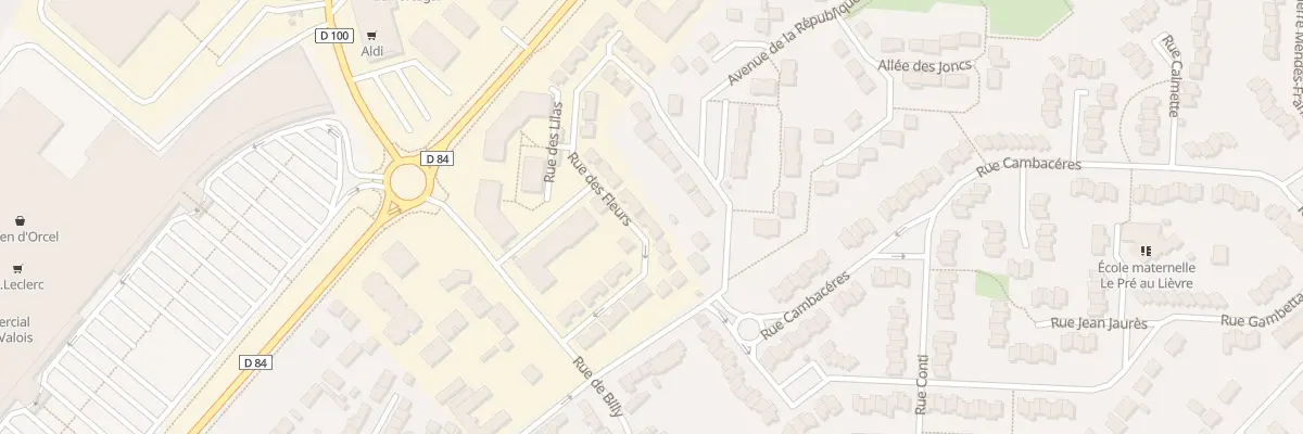 Plan du 24 Rue des Fleurs au Plessis-Belleville