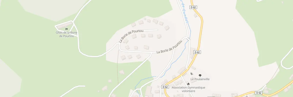 Plan du 2 La Borie de Pourtou à Condat