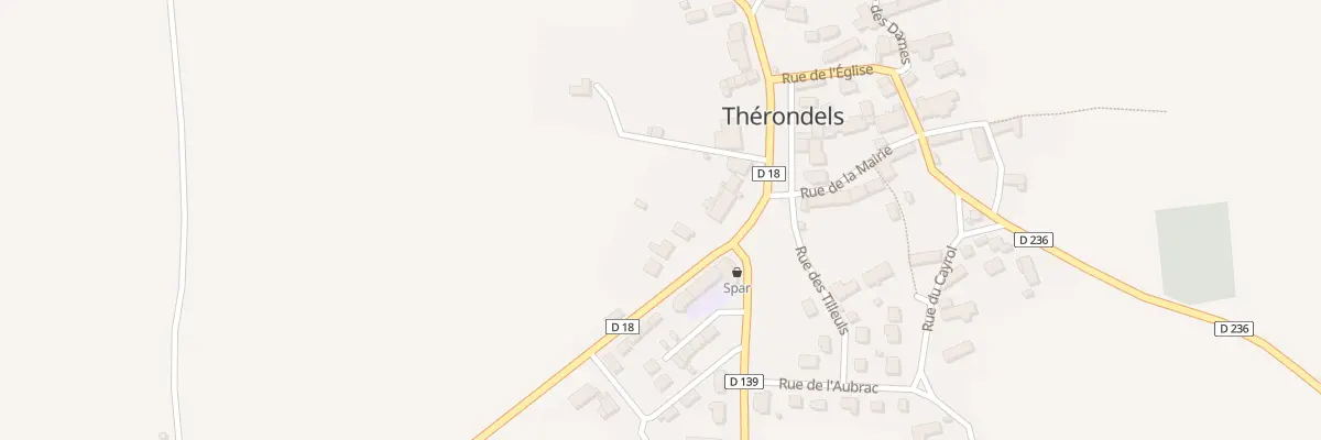 Plan du 2 Rte de Mur-de-Barrez à Thérondels