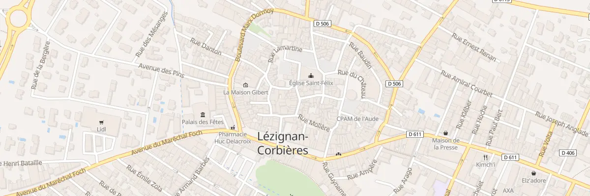 Plan du 13 Rue Lamennais à Lézignan-Corbières