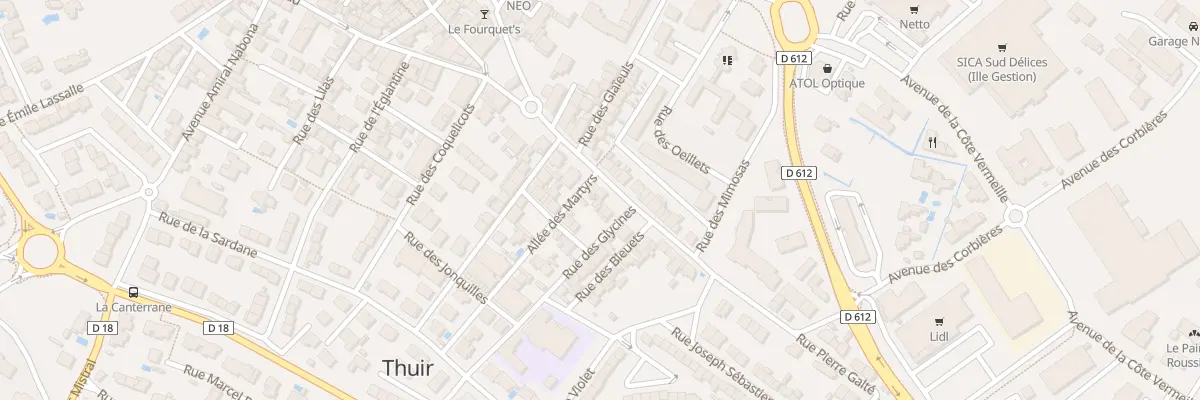 Plan du 12 Av Général Guillaut à Thuir