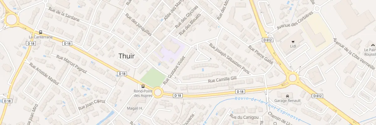 Plan du 9 Rue Gustave Violet à Thuir