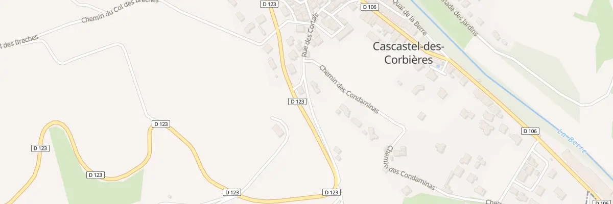 Plan de Las Coundamines à Cascastel-des-Corbières