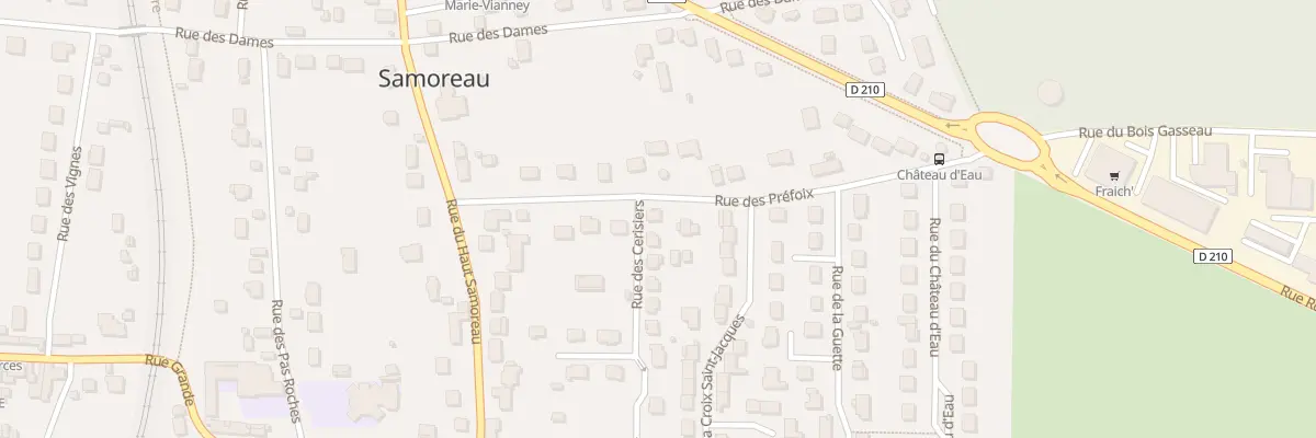 Plan du 14A Rue des Préfoix à Samoreau