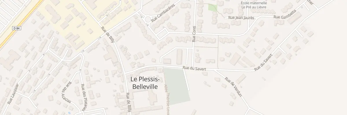 Plan du 1 Rue Conti au Plessis-Belleville