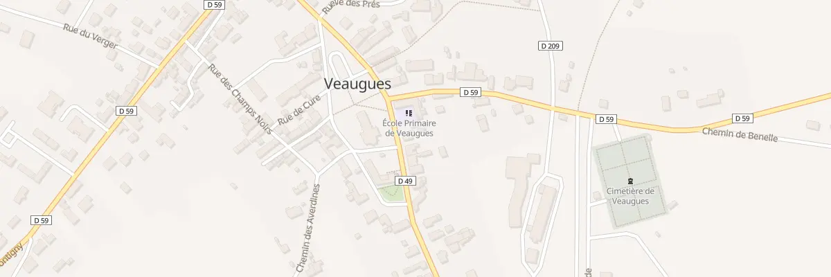 Plan du 3 Rue de la Gare à Veaugues