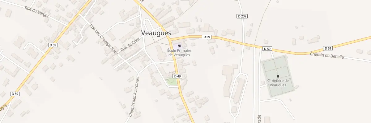 Plan du 5 Rue de la Gare à Veaugues