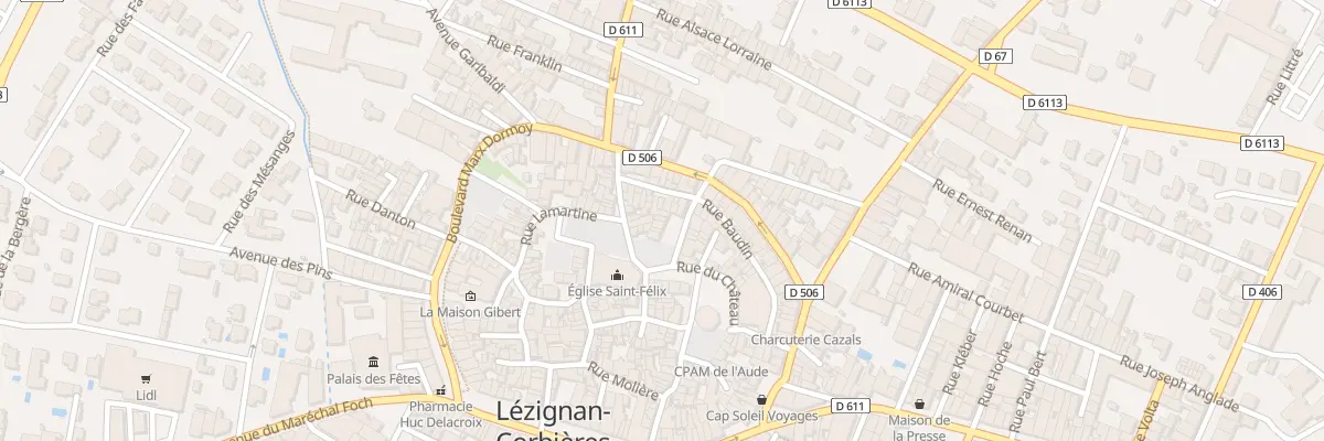 Plan du 13 Rue Jean-jacques Rousseau à Lézignan-Corbières