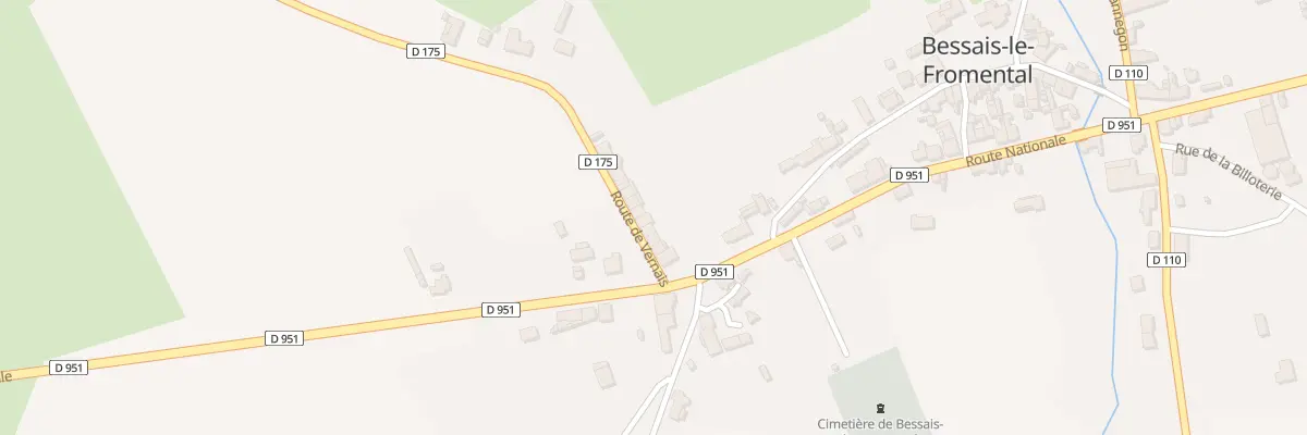 Plan du 10 Rte de Vernais à Bessais-le-Fromental