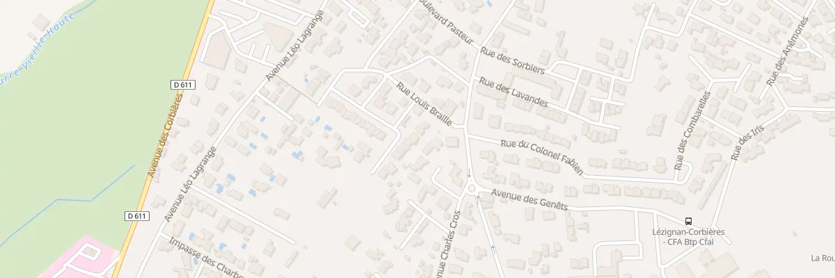 Plan du 14 Rue Pierre Brossolette à Lézignan-Corbières