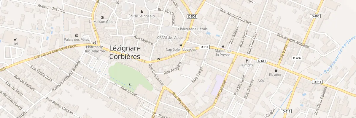 Plan du 2 Rue Ampère à Lézignan-Corbières