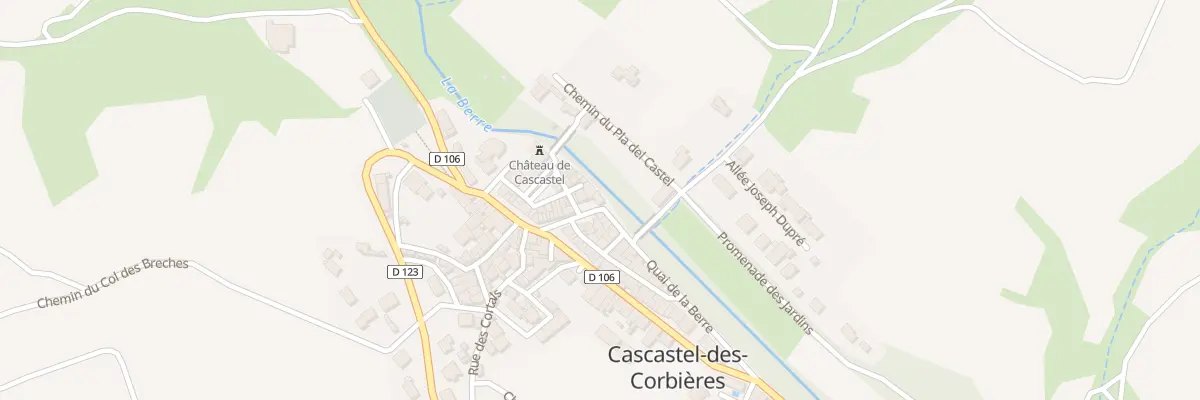 Plan du 2 Rue de l’Ancienne Poste à Cascastel-des-Corbières