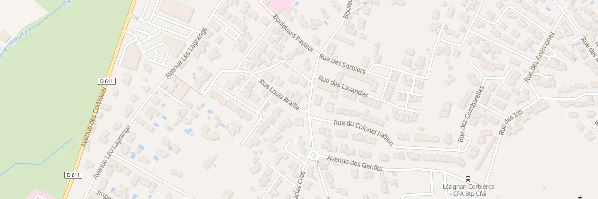 Plan du 2 Rue Louis Braille à Lézignan-Corbières