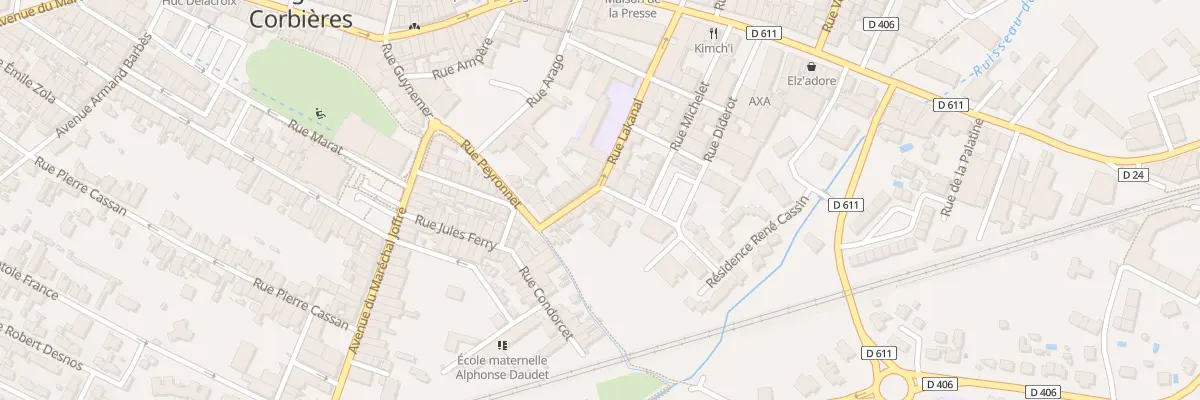 Plan du 2 Rue Henri Martin à Lézignan-Corbières