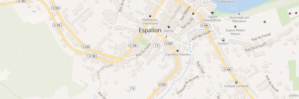 Plan du 7 Rue du Palais à Espalion