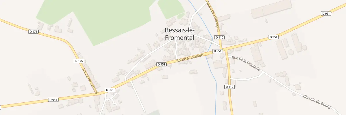Plan du 25 Rte Nationale à Bessais-le-Fromental