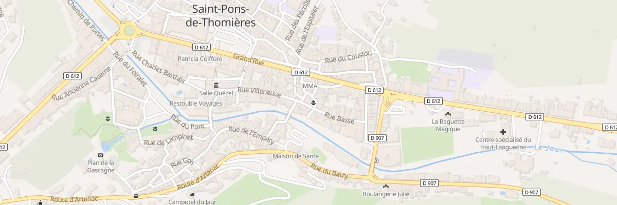 Plan du 5 Pl du Centre à Saint-Pons-de-Thomières