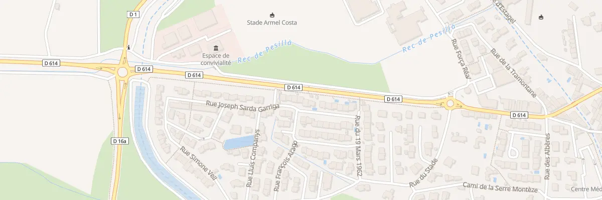 Plan du 18 Rue Joseph Sarda Garriga à Pézilla-la-Rivière
