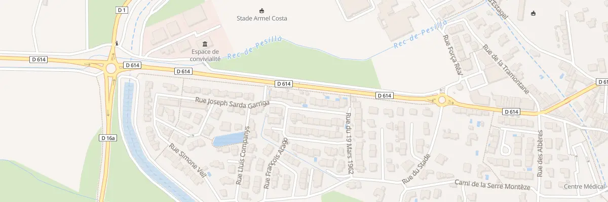 Plan du 14 Rue Joseph Sarda Garriga à Pézilla-la-Rivière