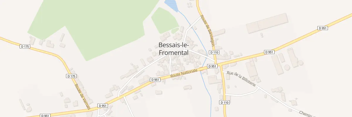 Plan du 4 Rue de l’Eglise à Bessais-le-Fromental