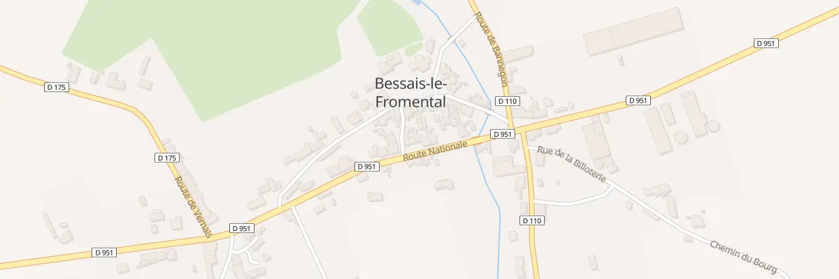 Plan du 29 Rte Nationale à Bessais-le-Fromental