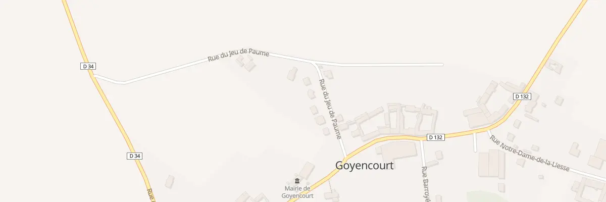 Plan du 6 Rue du Jeu de Paume à Goyencourt