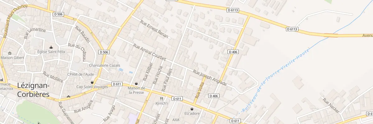 Plan du 33 Rue Joseph Anglade à Lézignan-Corbières