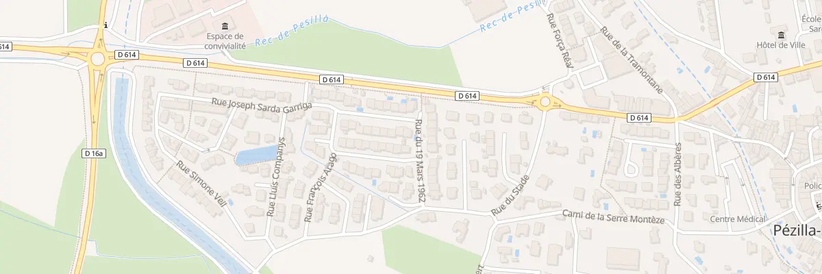 Plan du 1 Rue Joseph Sarda Garriga à Pézilla-la-Rivière