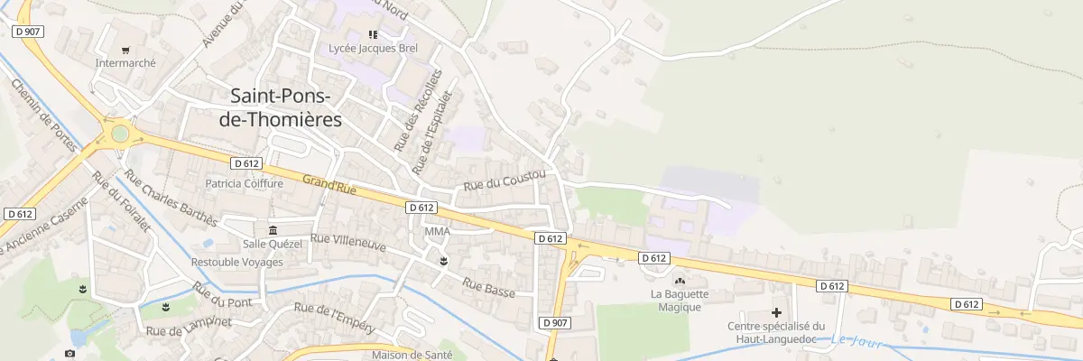 Plan du 12B Rue du Coustou à Saint-Pons-de-Thomières